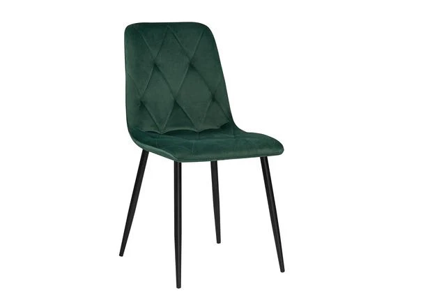 Silvio Velvet Dining Chair – Glamour Style, Powder-Coated Metal Frame