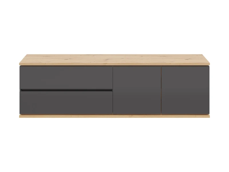 Yamael TV Unit – Graphite & Artisan Oak, 184 cm