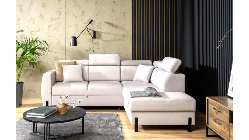 Tulio Corner Sofa Bed – Maya 01, Right or Left Hand
