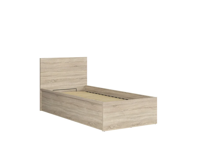 Tetrix Single Bed 90×200 cm + Mimas Mattress Set – Sonoma Oak