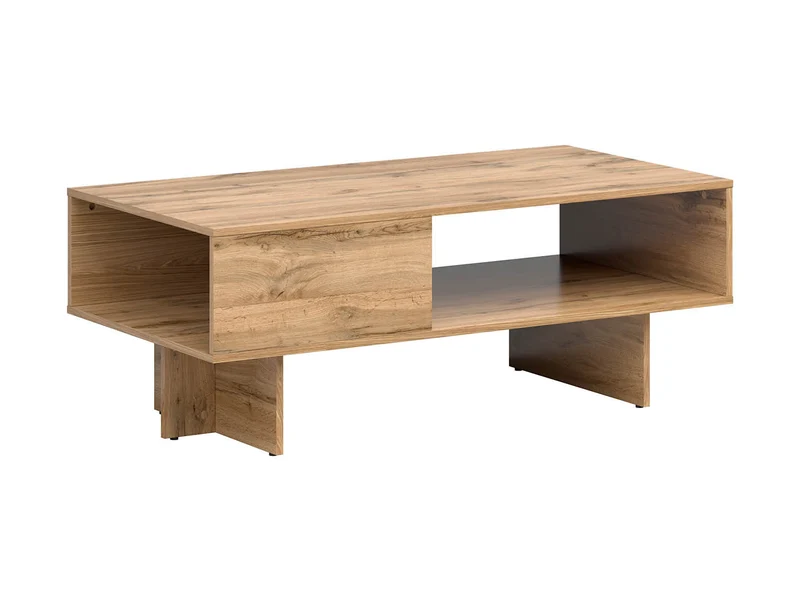 Zele Coffee Table with Open Storage | Wotan Oak | 120x60cm | Scratch-Resistant Top