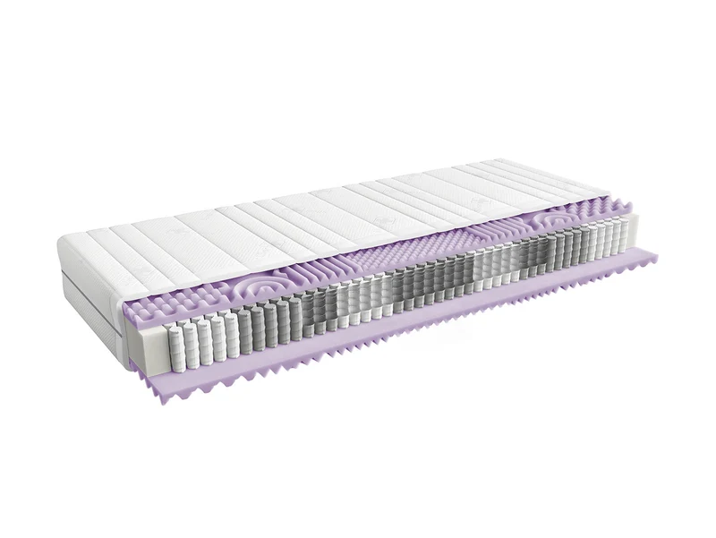 Tetrix Double Bed Set with Mimas Pocket Spring Mattress | Wotan Oak | 160x200cm | Storage