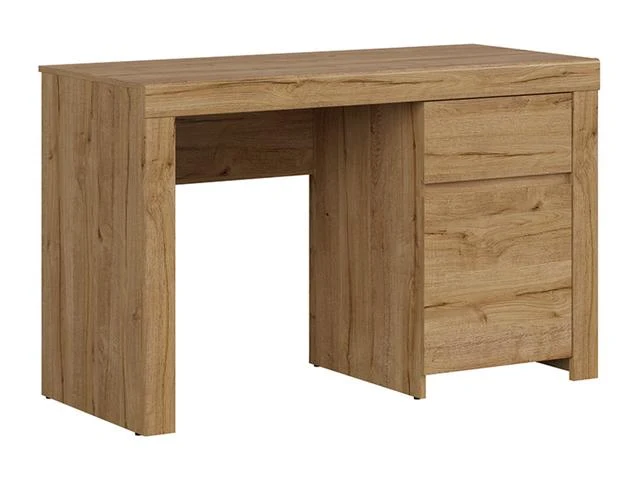 Holten Desk with Drawer & Cabinet | Waterford Oak | 130.2x56.5cm | Scratch-Resistant Top