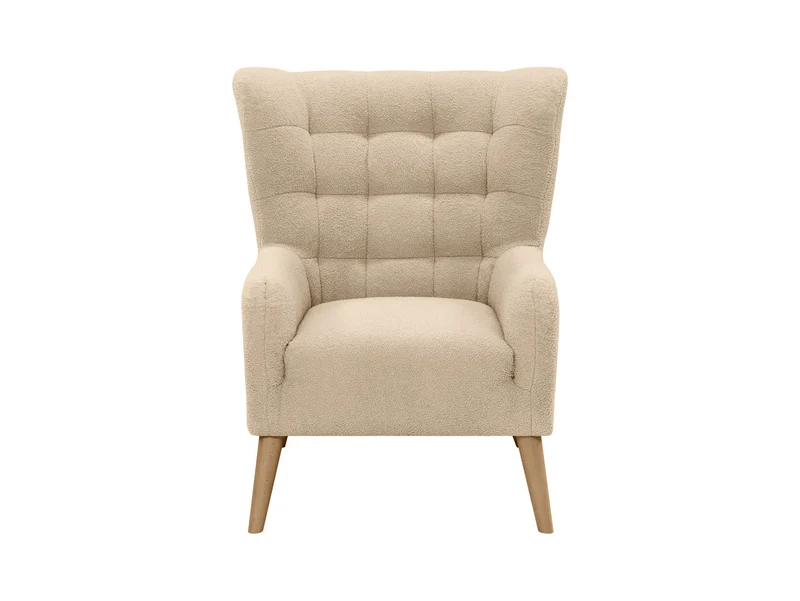 Casey Es Quilted Armchair – Tall Back, Wave Spring Seat, Hardwood Legs, Lambi 06