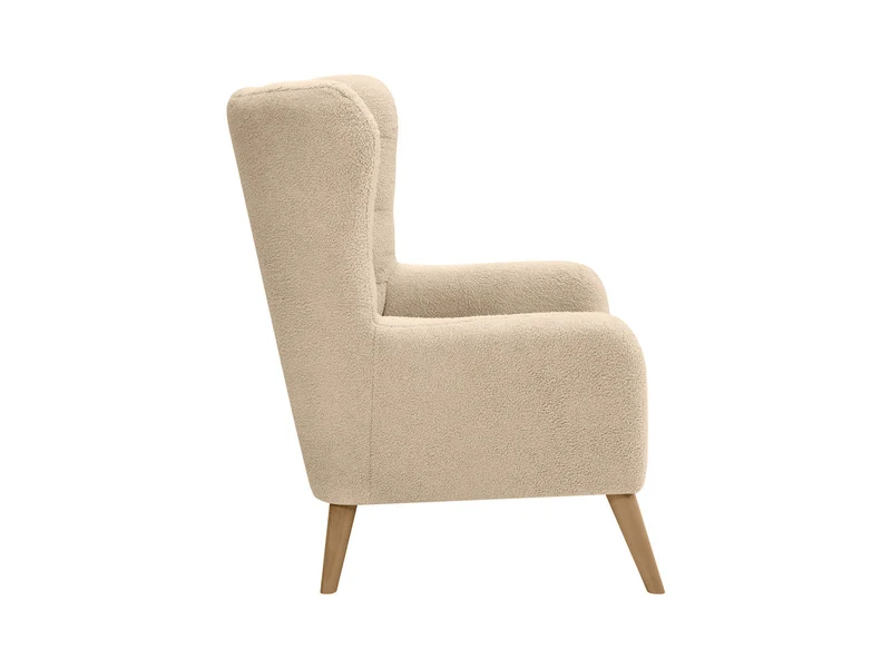 Casey Es Quilted Armchair – Tall Back, Wave Spring Seat, Hardwood Legs, Lambi 06