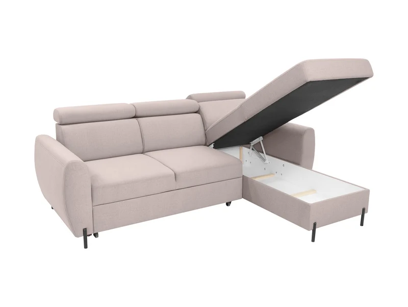 Nolio Corner Sofa Bed 239×182 cm – Sleep Function, Bedding Storage, Maya 01