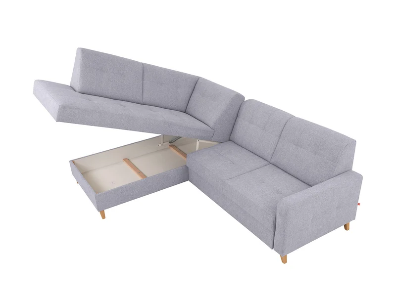 Lars Left-Hand Corner Sofa Bed | Dolphin Mechanism, Storage & 125x189cm Sleep | 232x187cm