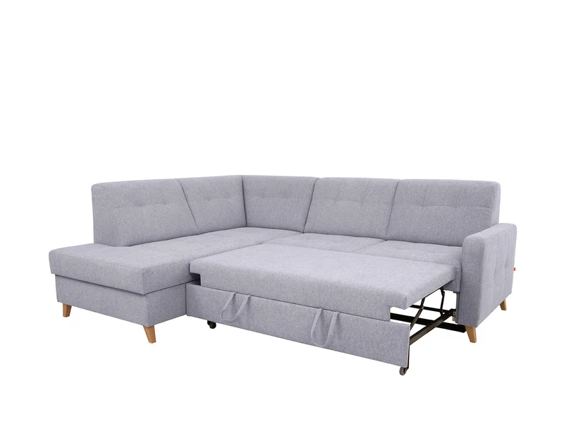 Lars Left-Hand Corner Sofa Bed | Dolphin Mechanism, Storage & 125x189cm Sleep | 232x187cm
