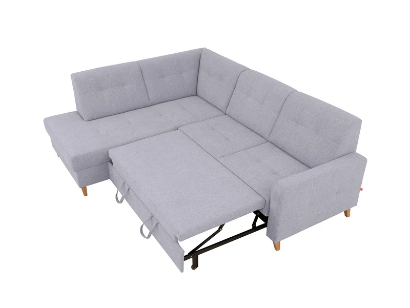Lars Left-Hand Corner Sofa Bed | Dolphin Mechanism, Storage & 125x189cm Sleep | 232x187cm