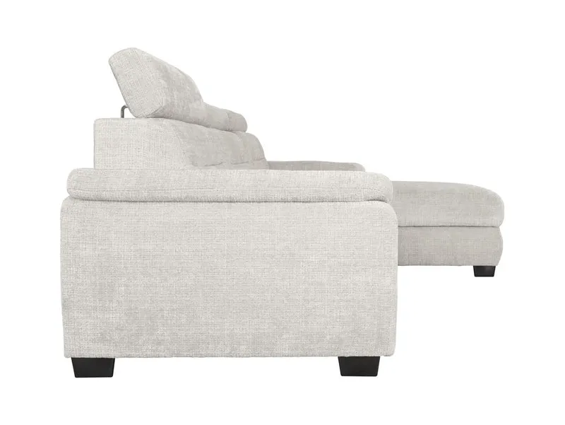 Aguda Corner Sofa Bed | Dolphin Mechanism, 3 Adjustable Headrests & Storage | 269x175cm | Cremona 04