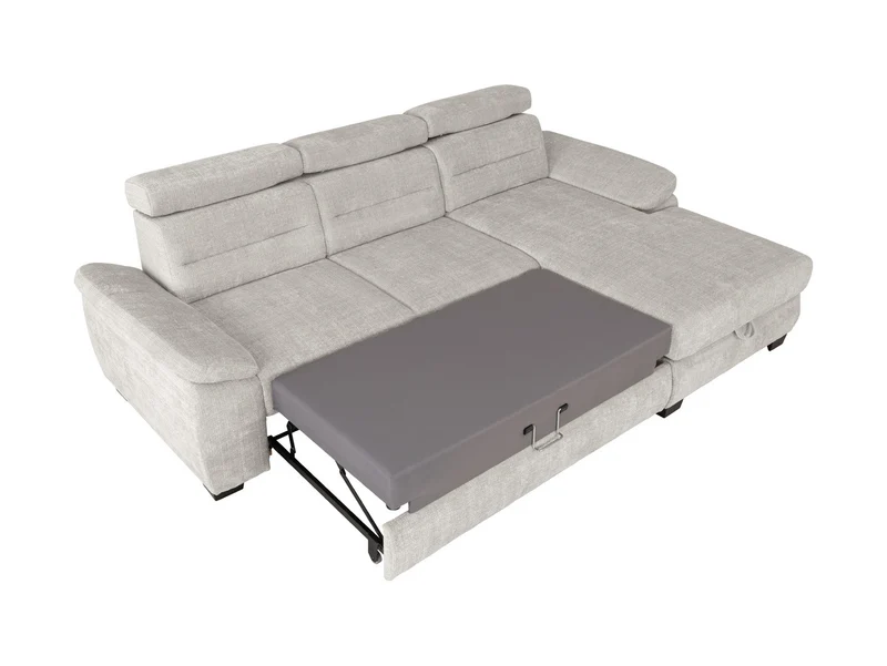 Aguda Corner Sofa Bed | Dolphin Mechanism, 3 Adjustable Headrests & Storage | 269x175cm | Cremona 04