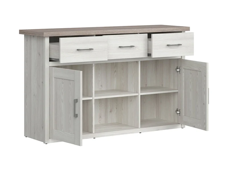 Luca Juzi Chest of Drawers | Sibiu Larch & Sonoma Oak | 2 Doors + 3 Drawers | 148×90 cm