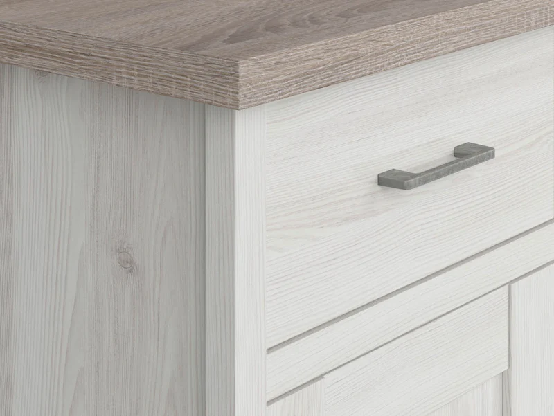 Luca Juzi Chest of Drawers | Sibiu Larch & Sonoma Oak | 2 Doors + 3 Drawers | 148×90 cm