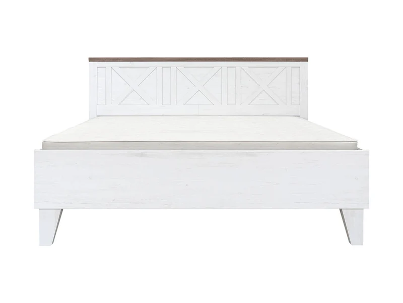 Stockholm Bed Set 160 | Ergo Basic Slatted Base + Merida Mattress | Andersen Pine White