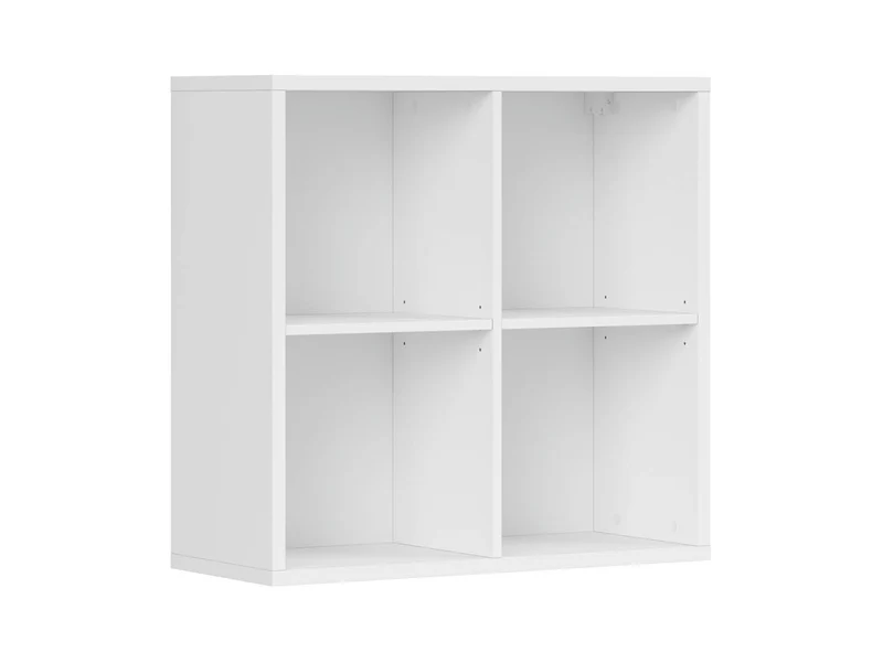 Nepo Plus Wall-Mounted Display Cabinet | White | 4 Open Squares | 77×74.5 cm