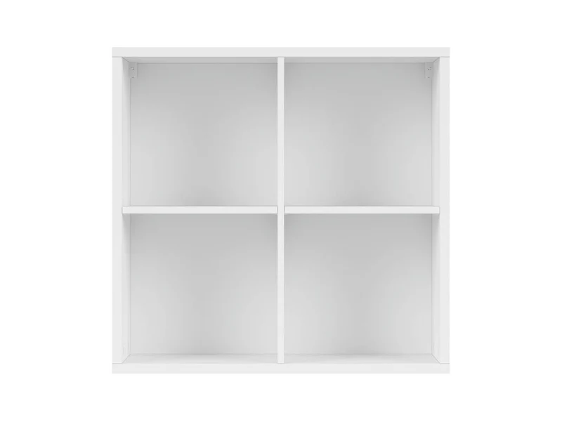 Nepo Plus Wall-Mounted Display Cabinet | White | 4 Open Squares | 77×74.5 cm