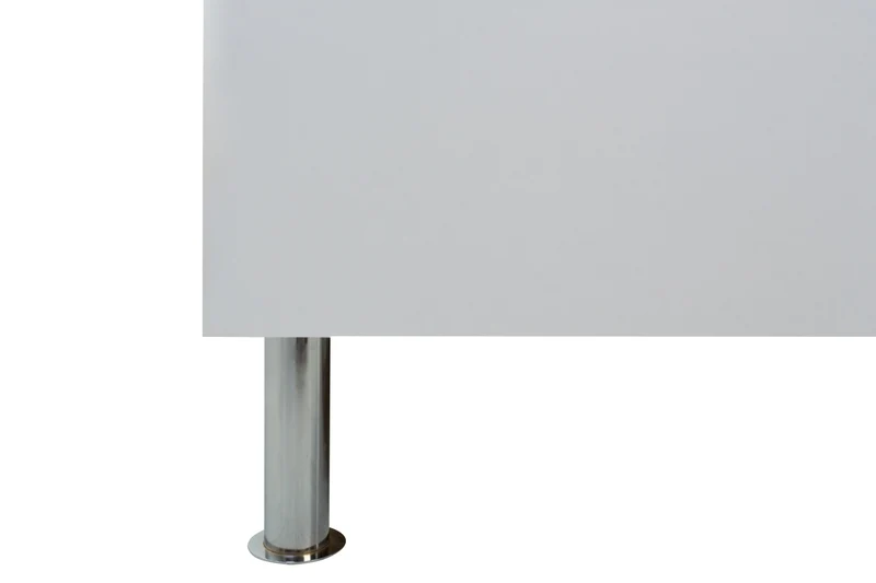 Anton Bed 140x200 cm – White, Upholstered Headboard, Slatted Base & Bonell Spring Mattress