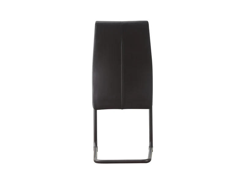 Anne Ph Upholstered Dining Chair – Sled Base, Black, Easy-Clean Fabric