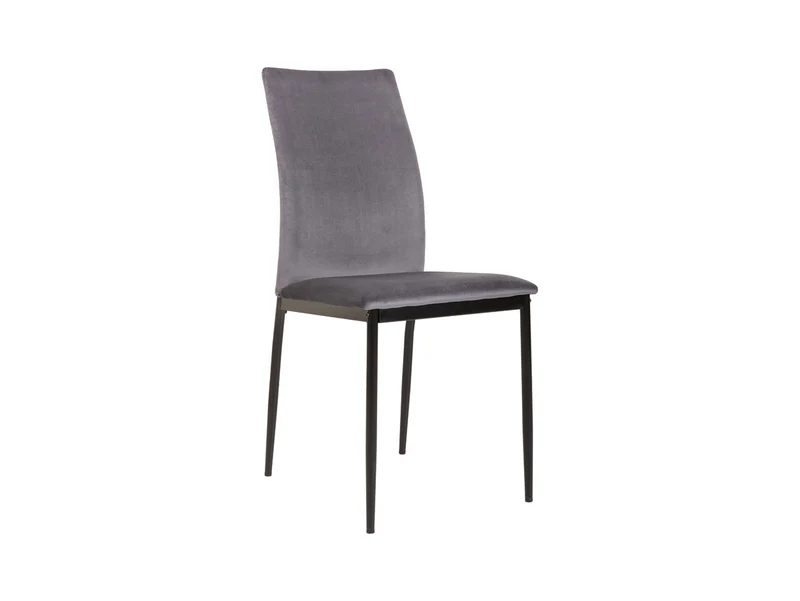 Weyer Velvet Chair – Dark Grey