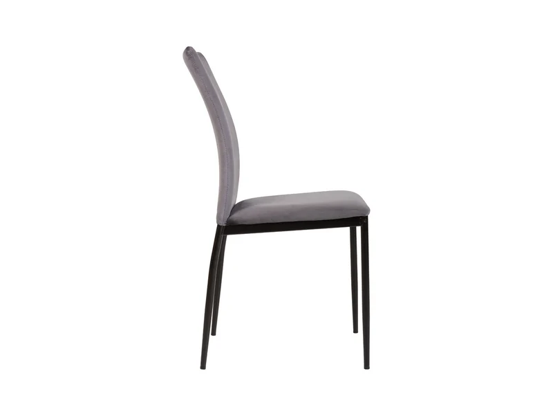 Weyer Velvet Chair – Dark Grey