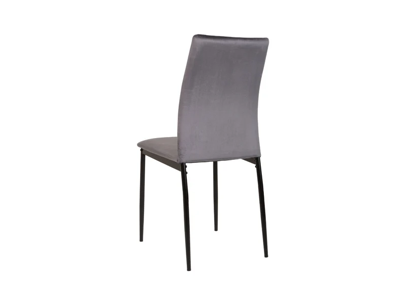 Weyer Velvet Chair – Dark Grey