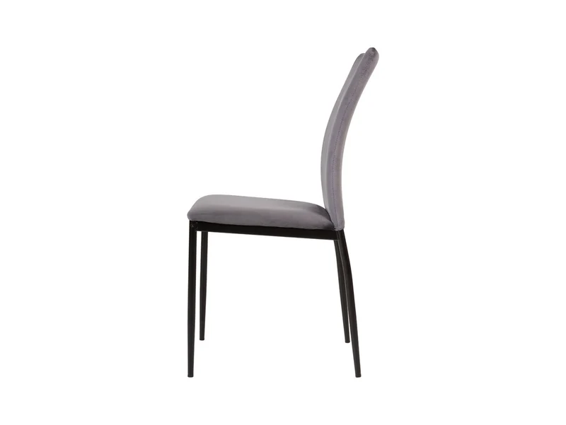 Weyer Velvet Chair – Dark Grey