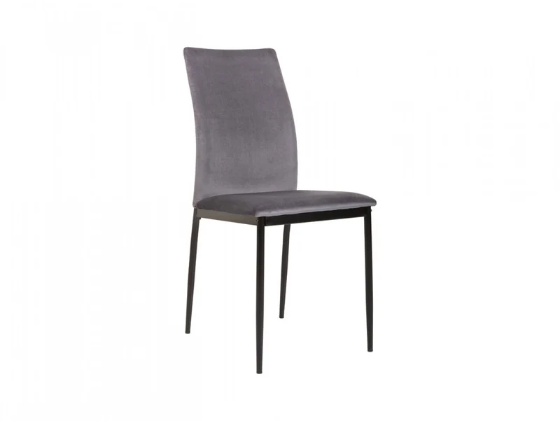 Weyer Velvet Chair – Dark Grey