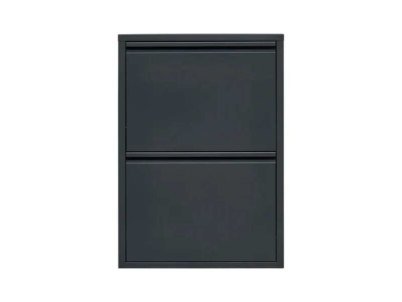 Fly 2K Shoe Cabinet – Anthracite | Compact Metal Hallway Storage