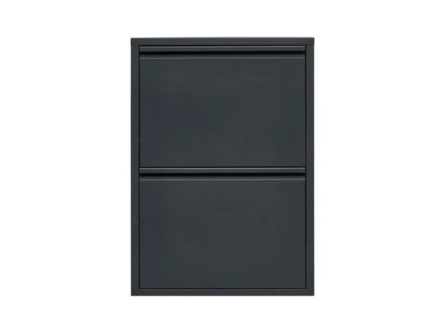 Fly 2K Shoe Cabinet – Anthracite | Compact Metal Hallway Storage
