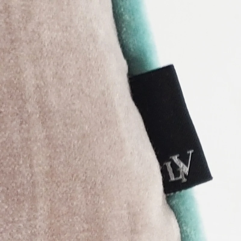 Kissenhülle Velours | CORD taupe iceblue