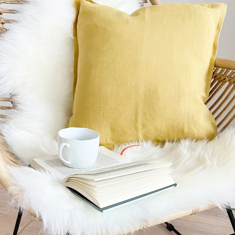 Kissenhülle | Linen in gelb