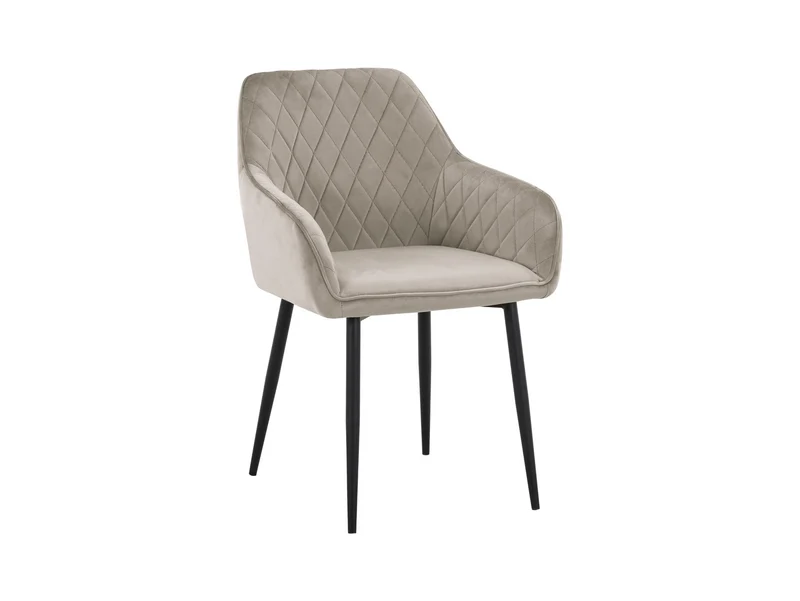 Stu — Upholstered Dining Chair with Armrests | Taupe