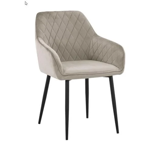 Stu — Upholstered Dining Chair with Armrests | Taupe