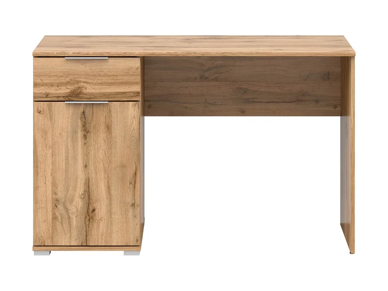 Zele Desk with Cabinet & Drawer | Wotan Oak | 120x60x76cm | Laminate Top