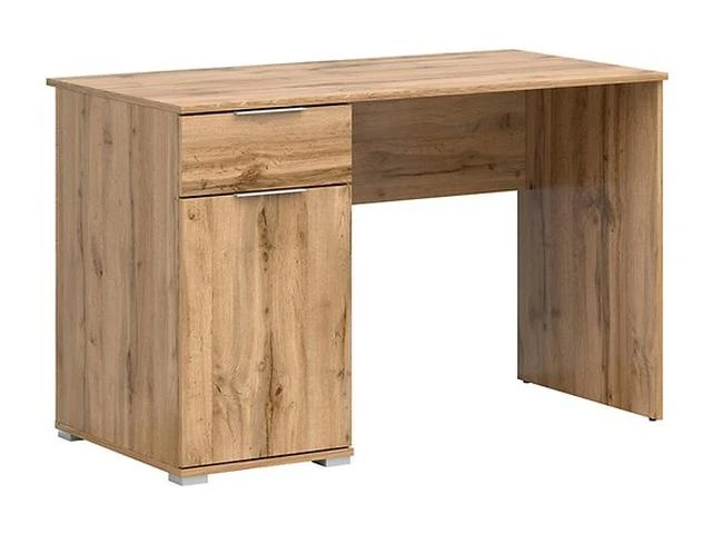 Zele Desk with Cabinet & Drawer | Wotan Oak | 120x60x76cm | Laminate Top