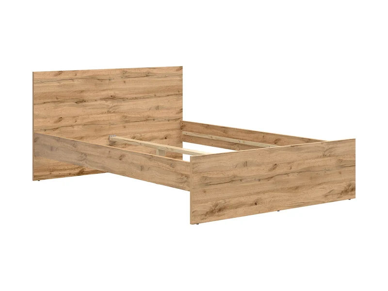 Zele Double Bed Frame | Wotan Oak | 140x200cm | Headboard | Frame Only