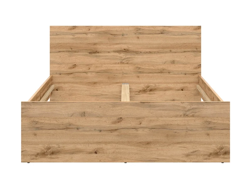 Zele Double Bed Frame | Wotan Oak | 140x200cm | Headboard | Frame Only