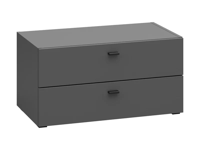 System 64 Chest of Drawers 2 Drawers – Graphite, Compact 64 cm, Modular Collection
