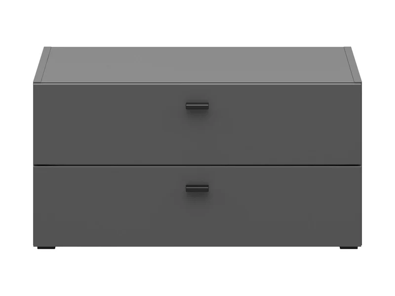 System 64 Chest of Drawers 2 Drawers – Graphite, Compact 64 cm, Modular Collection