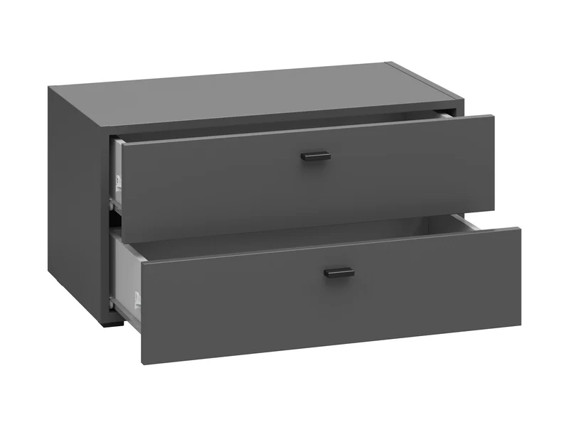 System 64 Chest of Drawers 2 Drawers – Graphite, Compact 64 cm, Modular Collection