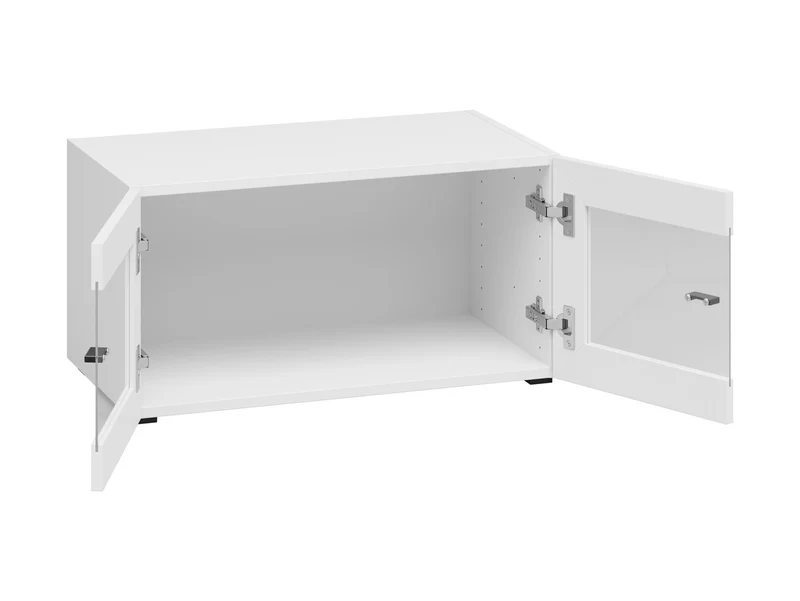 System 64 Display Cabinet 2 Doors – White, Soft-Close, Optional LED, Wall-Mount or Floor-Standing
