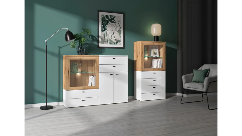 System 64 Chest of Drawers 4 Drawers – White, Soft-Close, Wall-Mount or Floor-Standing, Modular