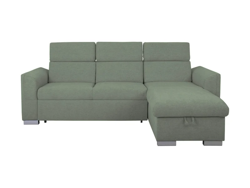 Evia Corner Sofa Bed with Storage – Reversible Left/Right | Adjustable Headrests | Delfin Mechanism | 243×186 cm