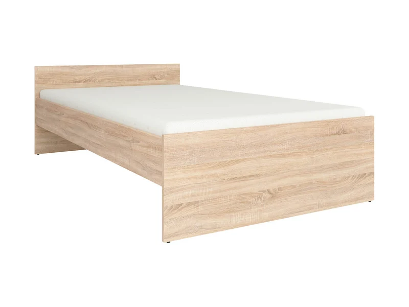 Nepo Plus Bed 120×200 cm – Sonoma Oak | Kids & Youth Room | Scratch-Resistant | Optional Under-Bed Drawer | Mattress Not Included