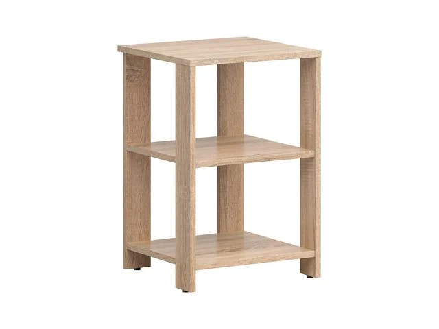 Neno Side Table | Sonoma Oak | 3 Tiers | 35×37×55.5 cm | Compact Multi-Room