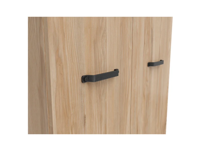 Lara 2-Door Wardrobe | Belarus Ash | Rail + Shelves + 2 Drawers | Soft-Close | 90×197.5 cm