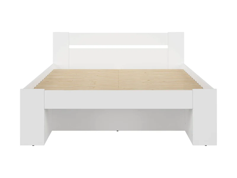 Nepo Plus Bed Set 160 | Ergo Basic Slatted Base + Ceres AV Mattress | White | 7-Zone Pocket Spring