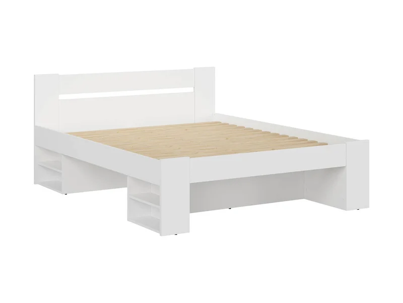 Nepo Plus Bed Set 160 | Ergo Basic Slatted Base + Ceres AV Mattress | White | 7-Zone Pocket Spring