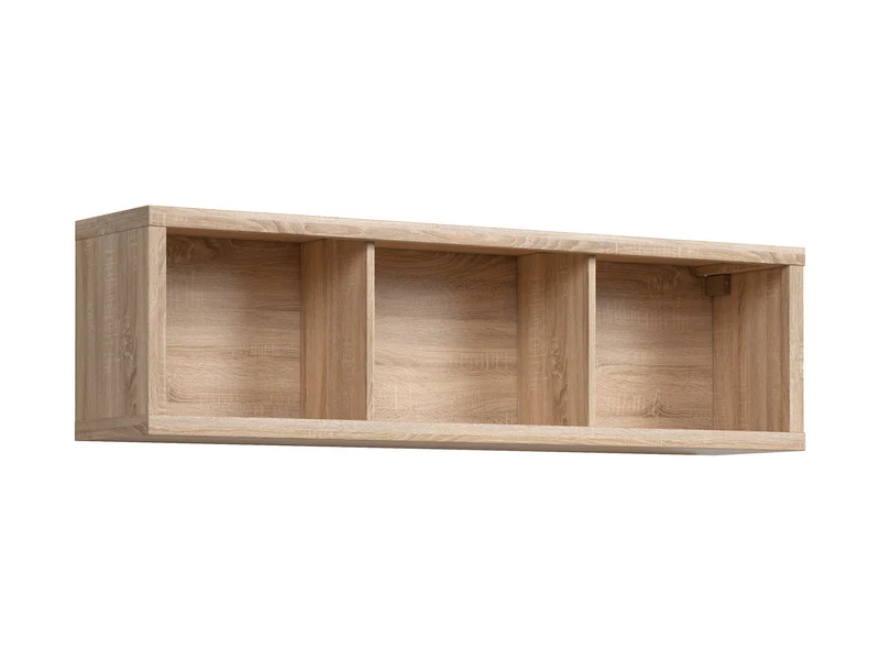 Kaspian Open Wall Cabinet | Sonoma Oak | No Doors | 143.5×40 cm | Max 10 kg