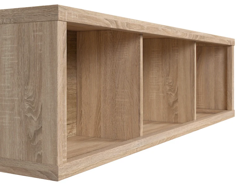 Kaspian Open Wall Cabinet | Sonoma Oak | No Doors | 143.5×40 cm | Max 10 kg